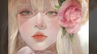 🌸iPad drawing - my complete coloring process💓