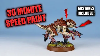 Speed Painting a Termagant in Under 30 Minutes! A Warhammer 40k Leviathan Painting Tutorial