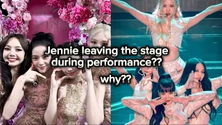 Jennie leaving the stage during performance?? why? **Rose telling why*