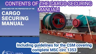 MSC CIRC 1353 Guideline for Cargo Securing Manual! Contents & important details!