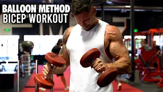Balloon Method Bicep Workout For Bigger Biceps In 20 Minutes