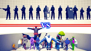 SWAT TEAM vs GIANTS TEAM - Totally Accurate Battle Simulator TABS