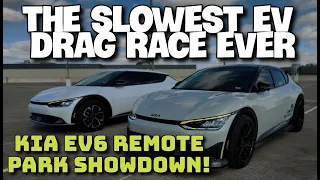 The Slowest EV "Drag Race" Ever: Kia EV6 Remote Park Assist Showdown (Modded vs Stock)