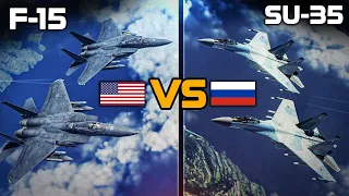 F-15C Eagle Vs Su-35 Flanker-E | Beyond Visual Range | Digital Combat Simulator | DCS |