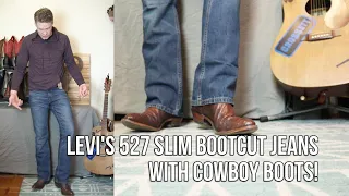 Levi's 527 Slim Bootcut Jeans with Cowboy Boots!