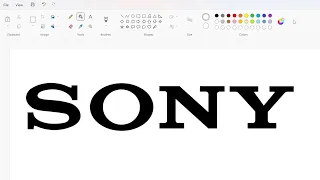 How to draw the Sony logo using MS Paint | How to draw on your computer