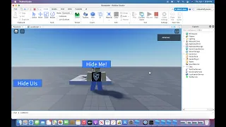 How to make a hide ui button in roblox studio