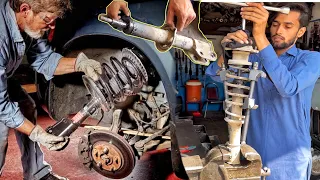 Brilliant technique of repairing Car Shock-How to Rebuild Car Suspension|