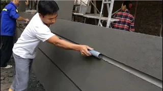How to make a professional wall, using sand and cement ratio 1/3