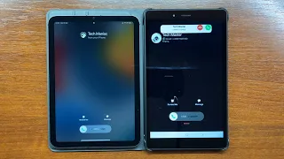 Apple iPad Mini 2021 Call from iPhone vs Samsung Galaxy Tab A 8.0 2019 iCallDialer App Incoming Call