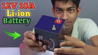 How To Make 12V 10A Lithium ion Battery || At Home In Hindi ||