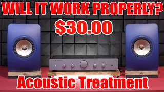 $30.00 Cheap Acoustic Treatment - WlLL IT WORK WELL? KEF LS50M vs LS50M w/Acoustic Treatment [AXA25]