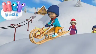 The Flying Sled 🛷 Winter Songs & Christmas Carols For Kids 🎅 HeyKids