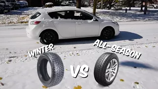 STOP TEST!! Winter vs All-Season  Tires!