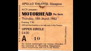 Motörhead - Live in Glasgow 1982 (Full Concert) FM - Soundboard - Iron Fist Tour