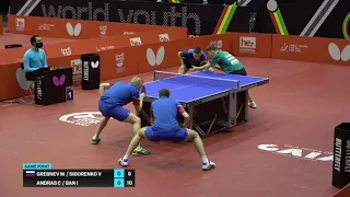 Finale.Sidorenko-Grebnev, boys doubles.ITTF World Youth Championships 2021.