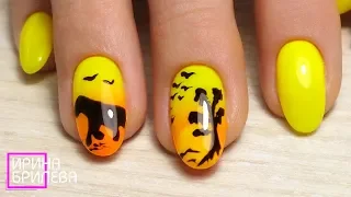 Manicure OMBRE 🐯 SUMMER Nail Design GEL POLISH (English SUBTITLES)