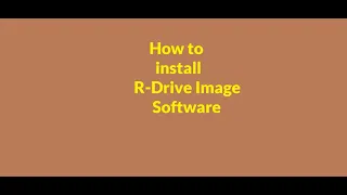 How to install R Drive Image Software