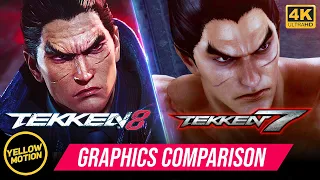 KAZUYA Mishima is BADASS! TEKKEN 8 vs TEKKEN 7 - Graphics & Character Design Comparison [4K]