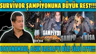 SURVİVOR ŞAMPİYONUNA BÜYÜK REST!!! DAYANAMADI, ACUN ILICALI'YI BİLE SİLDİ ATTI...