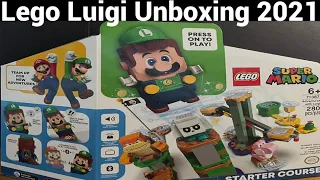 LEGO Super Mario Luigi Starter Course REVIEW! LEGO Luigi Unboxing Build And Play Starter Course Set