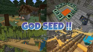 GOD Speedrun Seed for Minecraft 1.18.32 | Mineshaft & Lush Cave | Seed for Bedrock & Java