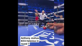 Anthony Joshua knocked Out Robert Helenius in round 7... #boxing #JoshuaHelenius #anthonyjoshua