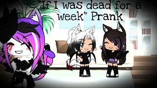 The "If I was dead for a WEEK" prank|| Gacha life