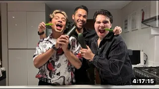 REGRESO DE TRIO DE TRES COCINANDO UN SUSHI RICO /Jair Sanchez, Dani Valle y el Pepe