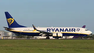 Ryanair Boeing 737 MAX 200 Landing at Frankfurt Hahn (4K)