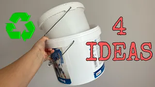 DO NOT THROW OUT PLASTIC BUCKETS 4 IDEAS | RECYCLING ♻️