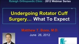 Undergoing Rotator Cuff Surgery: What to Expect