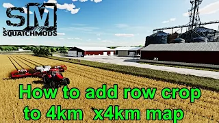 How to add row crop to a 4km map