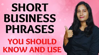 Common short phrases used in business conversations | Business English lesson for office / workplace