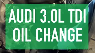Audi Q5 TDI Oil Change How To Video