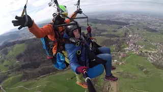 Gleitschirm Tandemflug in Sasbachwalden im Schwarzwald