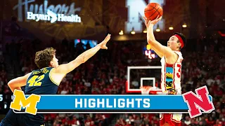 Michigan at Nebraska | Highlights | Big Ten Men's Basketball | Feb. 10, 2024
