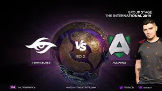 🔴 Team Secret vs Alliance | Bo2 | The International 2019