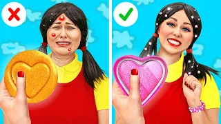 Make-Up GADGETS and HACKS for SQUID GAME DOLL - Viral Beauty TikTok Gadgets |Makeover by La La Life