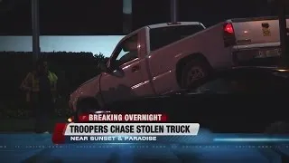 Nevada Highway Patrol chases stolen truck