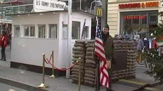 Checkpoint Charlie. Crossing point between East and West Berlin