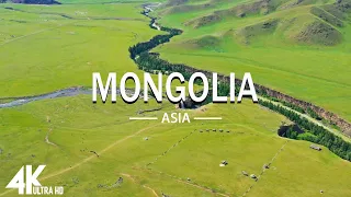 FLYING OVER MONGOLIA (4K UHD) - Relaxing Music Along With Beautiful Nature Videos - 4K Video HD