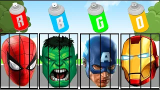 Wrong Heads Top Superheroes #Hulk # Spiderman Wrong Superheroes Puzzleㅣ아이언맨 스파이더맨 캡틴 헐크 변신