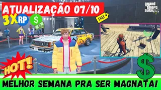 GTAVonline ATUALIZAÇÃO 07/10 SEMANA TOP PRA GANHAR MUITO DINHEIRO | SE TORNE UM MAGNATA , MUAMBAS 2X