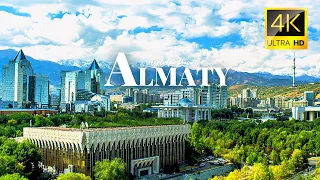 Beautiful & Largest City of Kazakhstan, Almaty 🇰🇿 in 4K ULTRA HD 60FPS Video by Drone