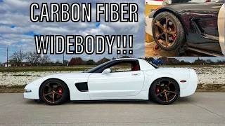 C5 Corvette Gets CARBON FIBER WIDEBODY Front Fenders!!! Then I Paint Them…