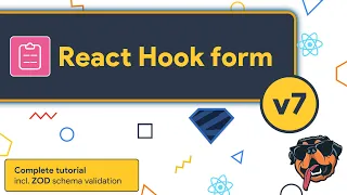 React Hook form, including ZOD schema validation