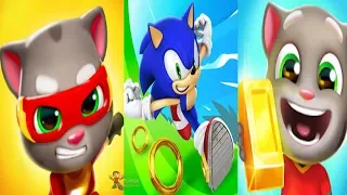 Talking Tom Hero Dash VS Sonic Dash VS Talking tom Gold Run Androi/iOS Gameplay