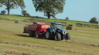 Harvest '20 - Baling Straw with Big Square Bales and MF 187 Baler.