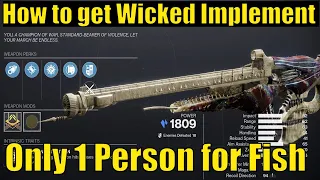 How to get Wicked Implement Secret Exotic Scout | NO FISHING NEEDED | Whetstone Mission